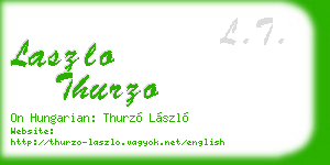 laszlo thurzo business card